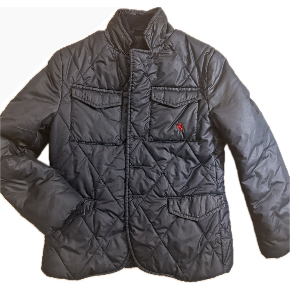 Ferrari Boys Navy Blue Quilted Jacket Official Licensed Product FE7366